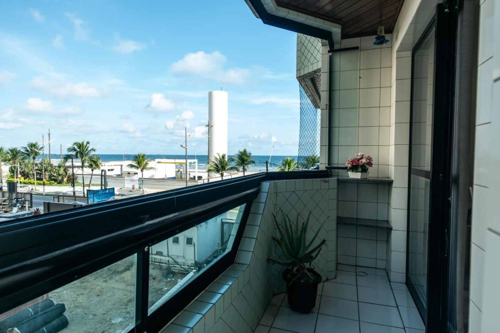 Frente Vista Mar Com Varanda Wi Fi 300Mbps E 10M Da Praia Da Tupi - Estacionamento Gratuito Прая-Гранди Экстерьер фото