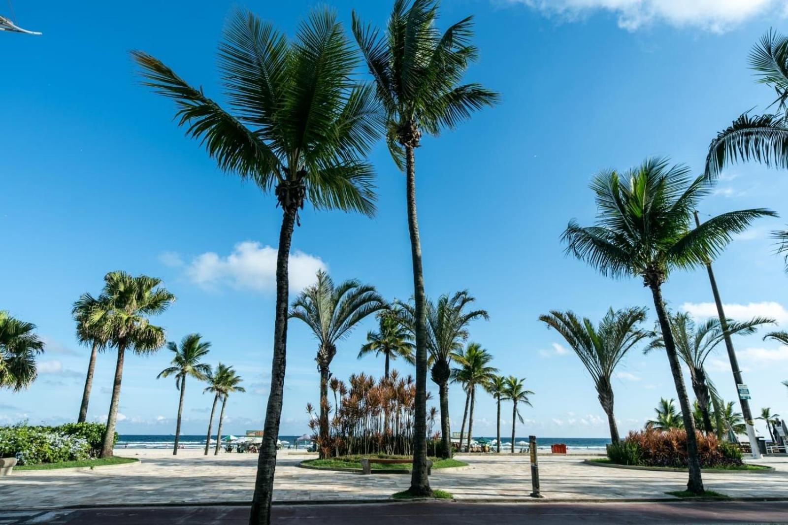 Frente Vista Mar Com Varanda Wi Fi 300Mbps E 10M Da Praia Da Tupi - Estacionamento Gratuito Прая-Гранди Экстерьер фото