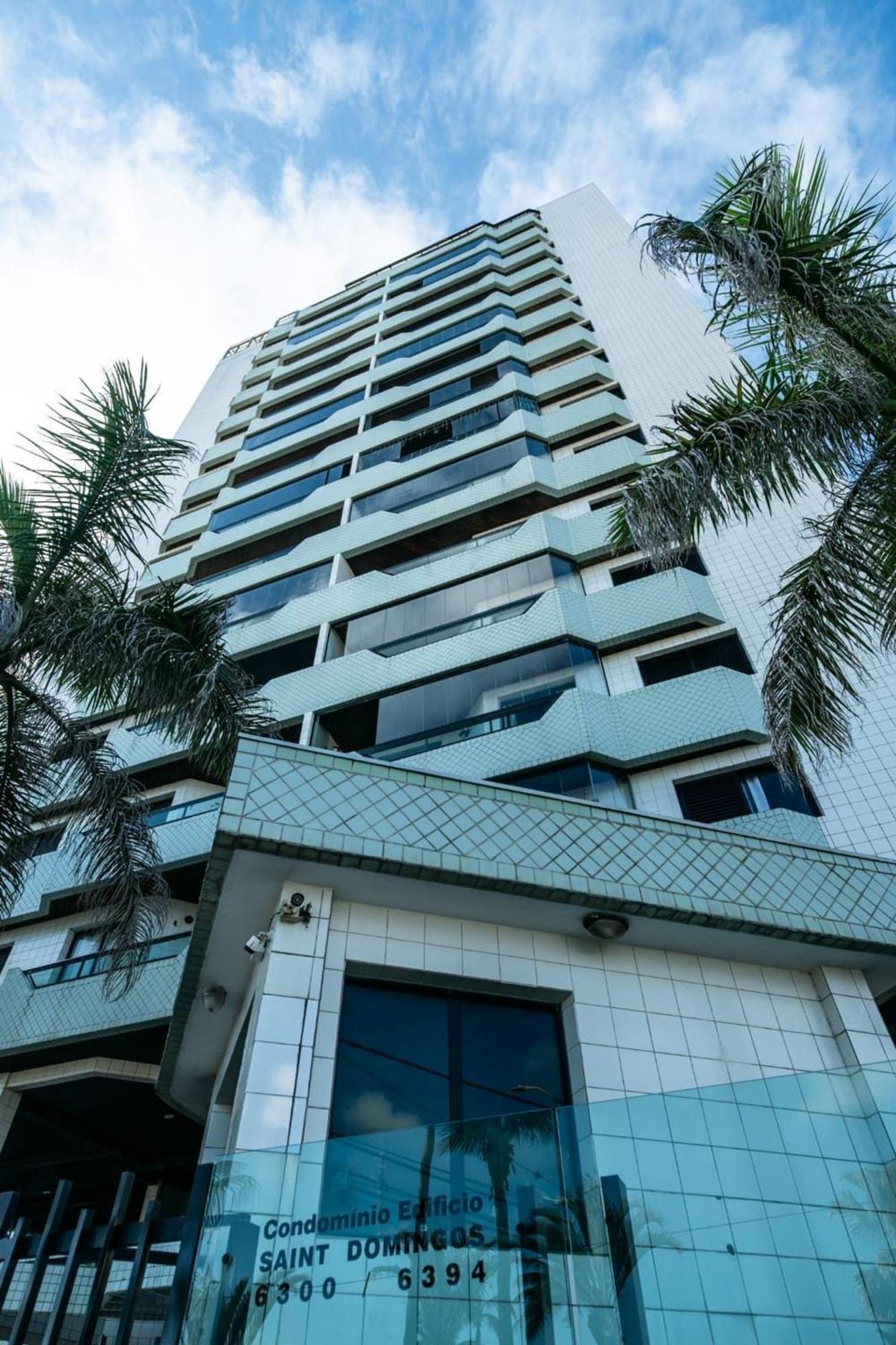 Frente Vista Mar Com Varanda Wi Fi 300Mbps E 10M Da Praia Da Tupi - Estacionamento Gratuito Прая-Гранди Экстерьер фото